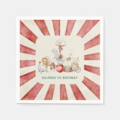 Serviette En Papier Retro Circus Theme Birthday Paper Napkins (Devant)