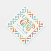 Serviette En Papier Retro Class of Congrats Graduation   (Coin)