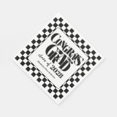 Serviette En Papier Retro Class of Congrats Graduation Black  (Coin)