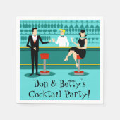 Serviette En Papier Retro Cocktail Lounge Papier Serviettes (Devant)