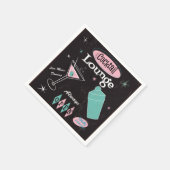 Serviette En Papier Retro Cocktail Lounge Serviettes (Coin)