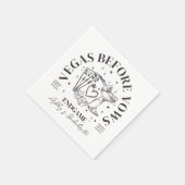 Serviette En Papier Retro Cocktails Black Bachelorette Party (Coin)