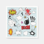 Serviette En Papier Retro Comic Explosion Pop Art (Devant)