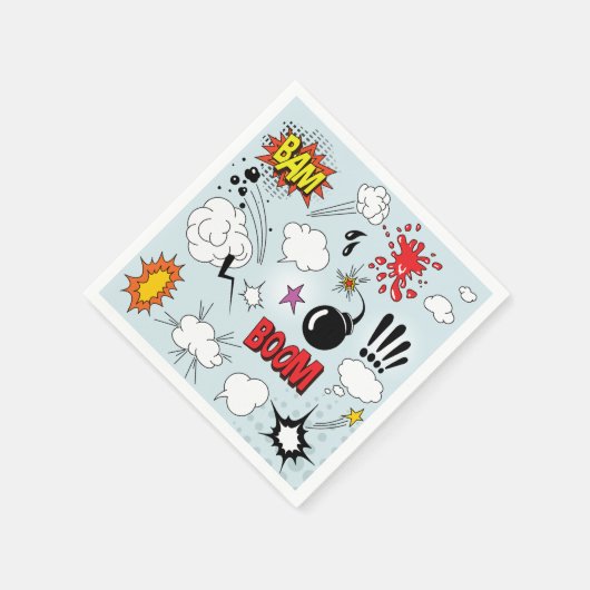 Serviette En Papier Retro Comic Explosion Pop Art (Coin)