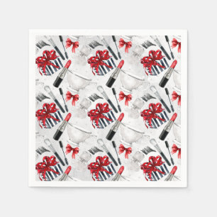 Serviette En Papier Rétro composez coloré à la mode Girly