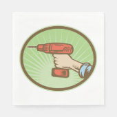 Serviette En Papier Retro Cordless Drill (Devant)