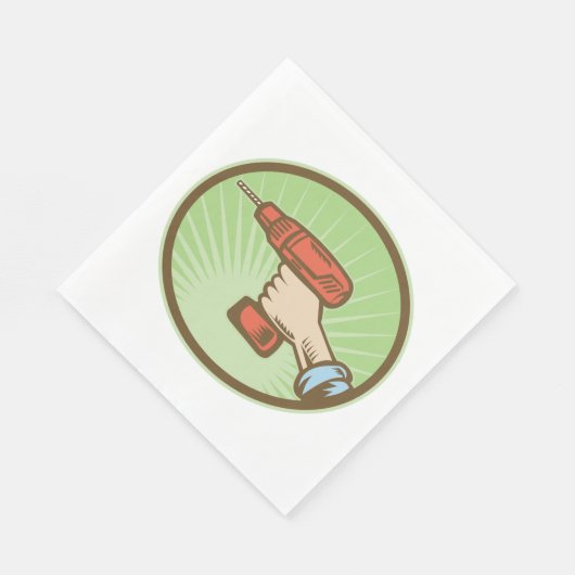 Serviette En Papier Retro Cordless Drill (Coin)