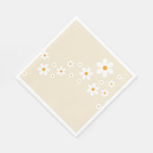 Serviette En Papier Retro Daisy douche nuptiale Super serviettes (Coin)