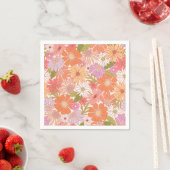 Serviette En Papier Retro Daisy Garden (En situation)