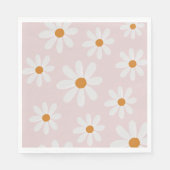 Serviette En Papier Retro Daisy Party Napkin (Devant)