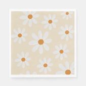 Serviette En Papier Retro Daisy Party Napkin (Devant)