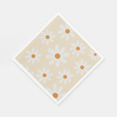 Serviette En Papier Retro Daisy Party Napkin (Coin)
