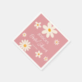Serviette En Papier Retro daisy rose boho désert rose mariage (Coin)