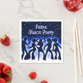 Serviette En Papier Retro Dance Party Bleu (En situation)
