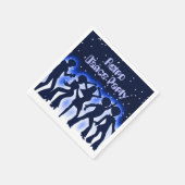 Serviette En Papier Retro Dance Party Bleu (Coin)