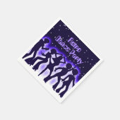 Serviette En Papier Retro Dance Party Purple (Coin)