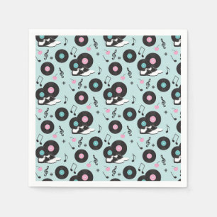 Serviette En Papier Retro Diner 1950 fête d'anniversaire