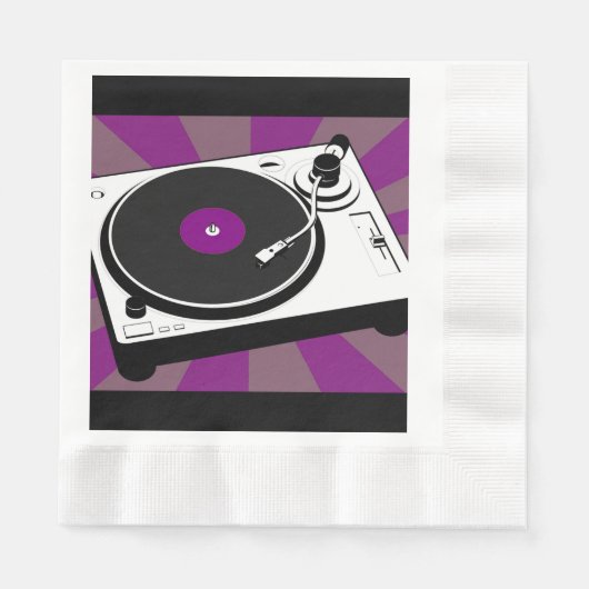 Serviette En Papier Retro Disco Dance Anniversaire (Devant)