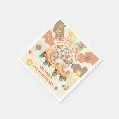 Serviette En Papier Retro Disco Roller Skate 1er anniversaire (Coin)