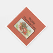 Serviette En Papier Retro Drôle Thanksgiving mème mignonne Turquie Des (Coin)