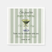 Serviette En Papier Rétro Elle A Trouvé Sa Fête des mariées Parfaite D (Devant)