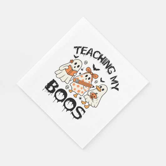 Serviette En Papier Retro Enseigner Mes Boos Halloween (Coin)