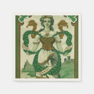Serviette En Papier Rétro - Erin Go Braugh. Saint-Patrick Jour de Fête