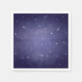 Serviette En Papier Retro Faded Blue and White Stars Party (Devant)