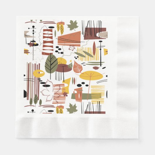 Serviette En Papier Retro Fall A Go-Go (Devant)