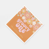 Serviette En Papier Retro Floral Super Un anniversaire Napkins (Coin)
