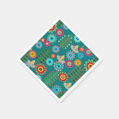 Serviette En Papier Rétro, Flower Patch (Coin)