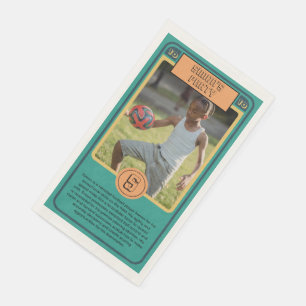 Serviette En Papier Retro Football Card inspiré Boy Party