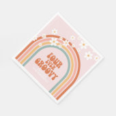 Serviette En Papier Retro Four Ever marguerite Super arc-en-ciel 4e an (Coin)