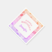 Serviette En Papier Retro Funky 90s Pink Disco Ball Anniversaire (Coin)