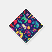 Serviette En Papier Retro Gamer Arcade Anniversaire (Coin)