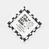 Serviette En Papier Retro Ghost One Halloween Boy 1st Birthday (Coin)