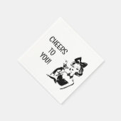 Serviette En Papier Retro Glam Martini Diva Design (Coin)