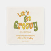 Serviette En Papier Retro Groovy 60th Birthday Party (Devant)