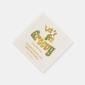 Serviette En Papier Retro Groovy 60th Birthday Party (Coin)