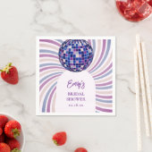 Serviette En Papier Retro Groovy Disco Bridal Shower (En situation)