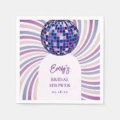 Serviette En Papier Retro Groovy Disco Bridal Shower (Devant)