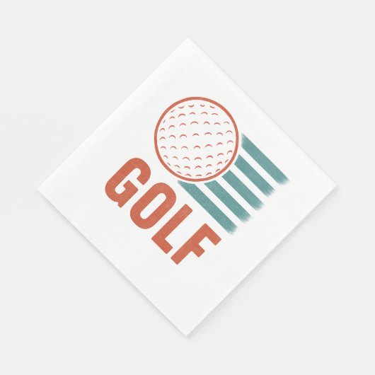 Serviette En Papier Retro Grunge Golf (Coin)