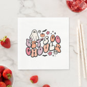 Serviette En Papier Retro Halloween    (En situation)