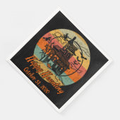 Serviette En Papier Retro Halloween Happy Haunting Haunting Haunting H (Coin)