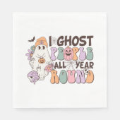 Serviette En Papier Retro Halloween Je Ghost Gpeople Toute L'Année (Devant)