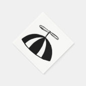 Serviette En Papier Retro hélice Beanie Whimsical noir et blanc (Coin)