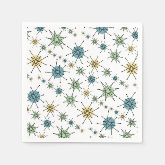 Serviette En Papier Retro Hipster Space Age (Devant)