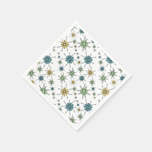 Serviette En Papier Retro Hipster Space Age (Coin)