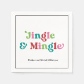 Serviette En Papier Retro Joyeux Noël Fun Fun Fun Noël (Devant)