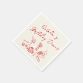 Serviette En Papier Retro Main Drag Fun Anniversaire Milstone Dîner (Coin)